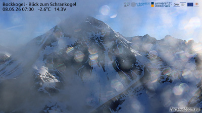 Webcam Bockkogel – Blick zum Schrankogel im Stubaital